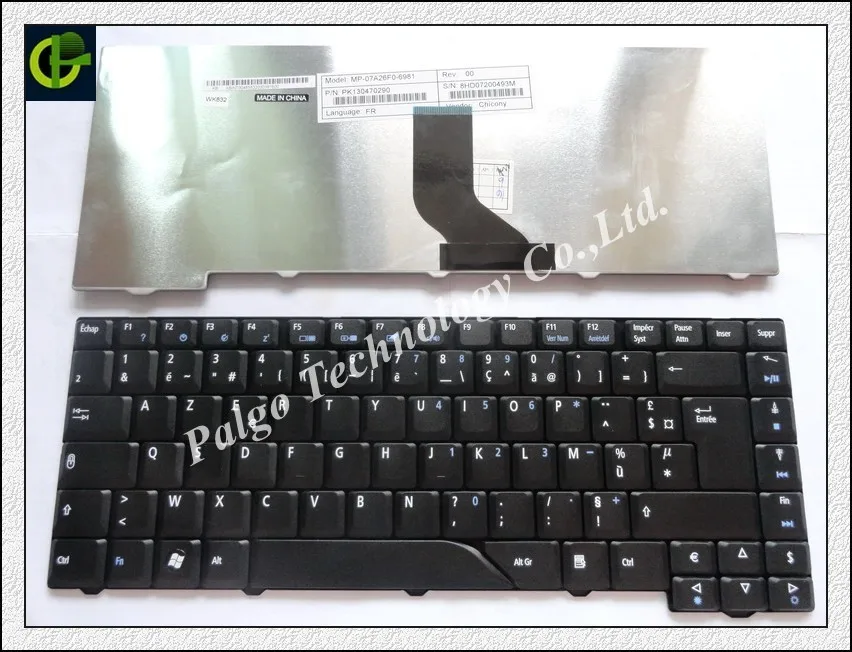 Французская клавиатура для acer Aspire 5730G 5730Z 5730ZG 5930Z 6920G 6935G 4520 4520G eMachines E500 E510 Черная Клавиатура FR AZERTY