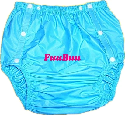FUUBUU2203-Blue-L-1PCS подгузники для взрослых не одноразовые подгузники пластиковые подгузники шорты из ПВХ