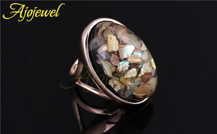 Ajojewel, уникальные большие кольца в виде морской раковины для женщин/мужчин, Трендовое Ювелирное кольцо, размер 7,8, 9,10, 11