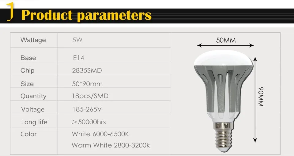 1 шт затемняемый Светодиодная лампа 3W 5W 7 E14 E27 AC 185 V-265 V зонтик светодиодный лампы 2835 SMD Светодиодная лампа для люстры светильник подвесной светильник с R39 R50 R63