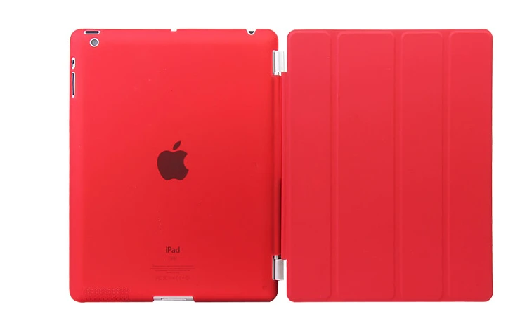 Красивый Магнитный кожаный тонкий умный чехол для apple ipad 4 3 2 чехол+ кристально прозрачный жесткий защитный чехол для задней панели