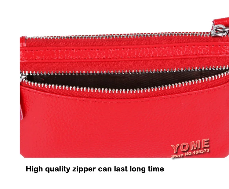 Best selling women multifunctional Genuine Leather key holders wristlet clutch coin bag wallet, Cow+PU LEATHER Purse,YB-DM158