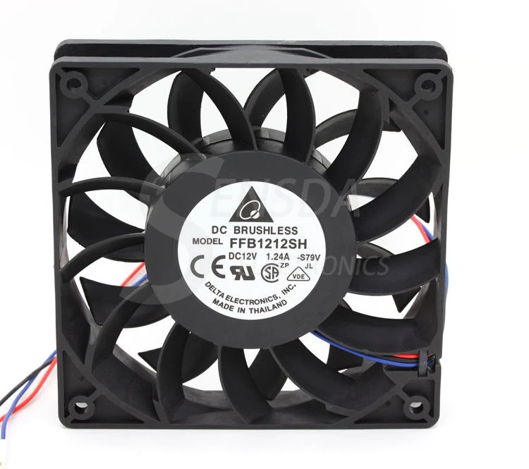 Для delta FFB1212SH 12025 12 см 120 мм DC 12V 1.24A 3-контактный инвертор сервер случае Осевой кулер промышленные вентиляторы