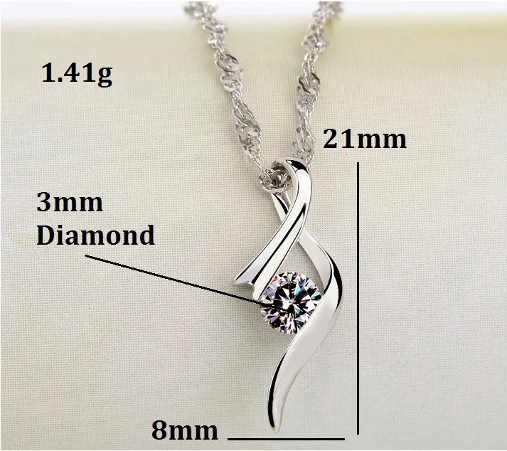 US Uloveido 15% Off серебряные ожерелья подвески фиолетовый кубический циркон подвеска цепочка-колье Colar подвеска N306
