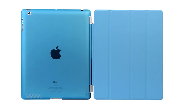 Красивый Магнитный кожаный тонкий умный чехол для apple ipad 4 3 2 чехол+ кристально прозрачный жесткий защитный чехол для задней панели