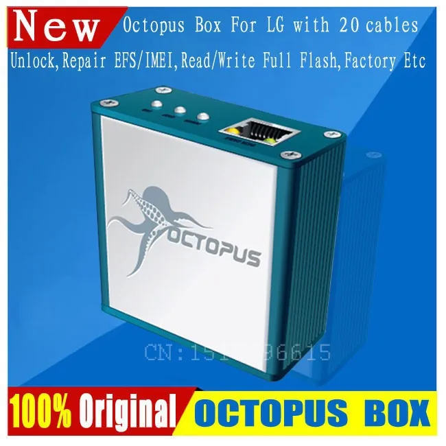 Новейшая оригинальная коробка Octopus для LG, инструмент для разблокировки и ремонта вспышки мобильного телефона(посылка с 19 кабелями