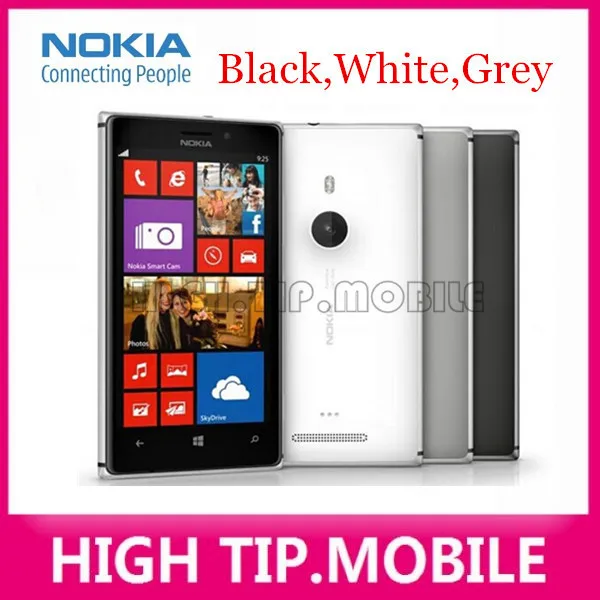 Разблокированный мобильный телефон Nokia Lumia 925 сенсорный экран Windows 4,5 дюймов 8.7MP wifi gps 16 Гб отремонтированный