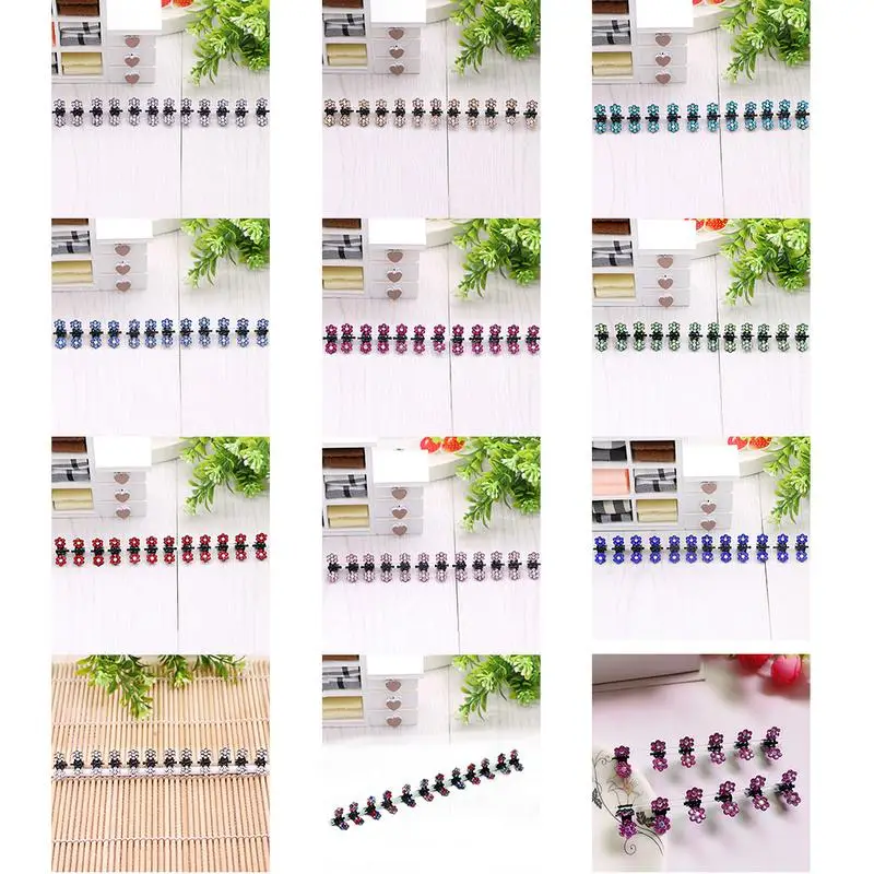 12 шт. стразы цветок коготь аксессуары декоративные шпильки для волос заколки