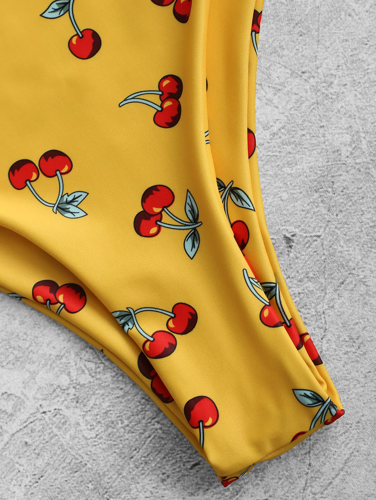 ZAFUL завязанное Вишневое бикини набор с высоким вырезом бикини Maillot De Bain пляжная одежда с глубоким вырезом женский купальник-бикини купальники