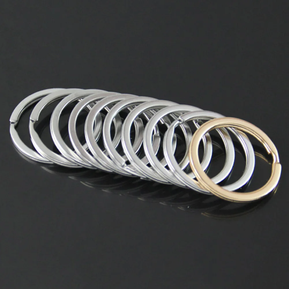 Diy брелок для ключей металлический Серебряный никелевый разделенный 25 мм разъемы