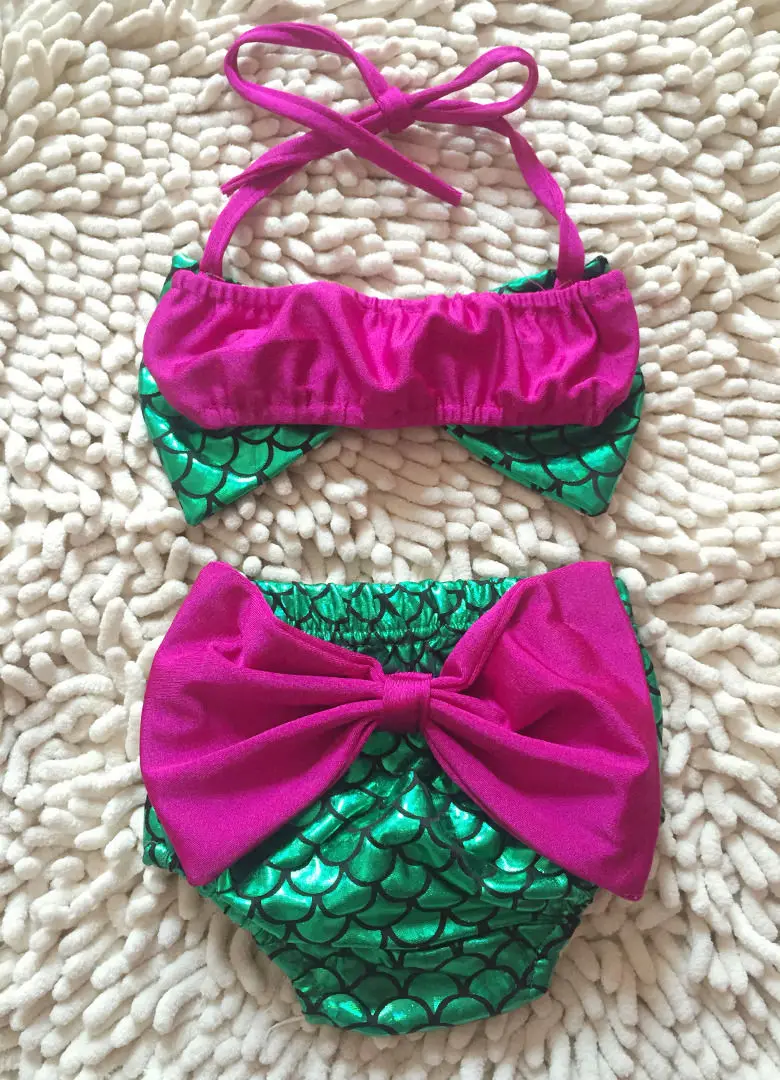 Детский купальный костюм плавательный русалки комплект бикини для маленьких