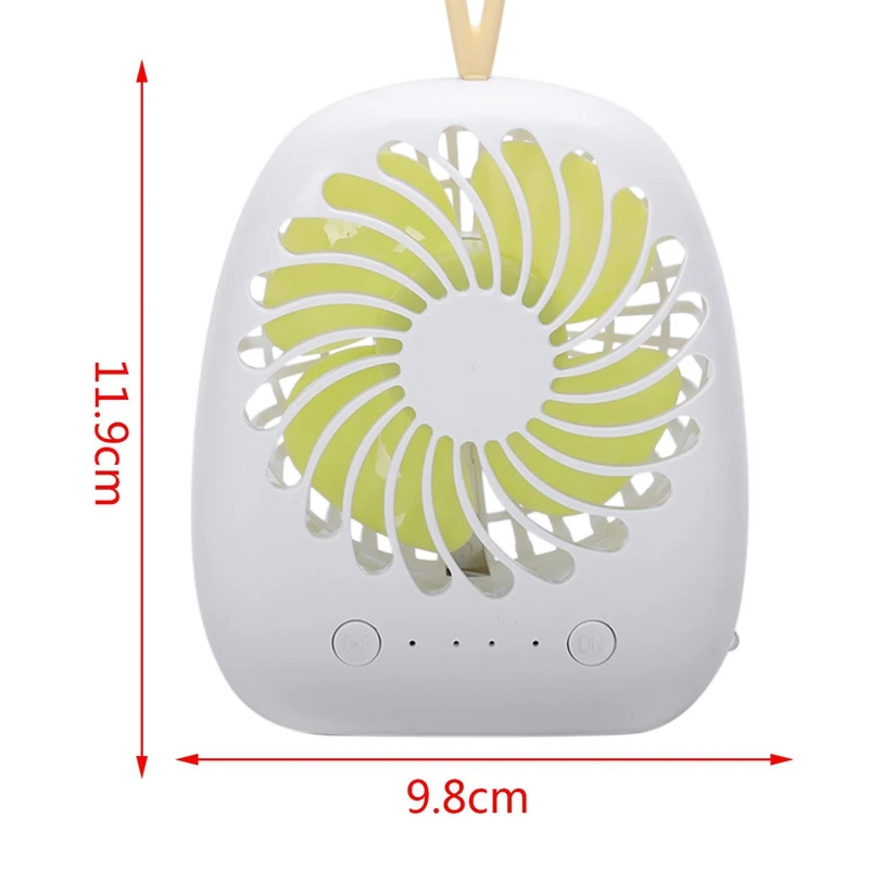 Top Sale Vertical With Lanyard Led Light Mini Portable Small Fan Charging Usb Handheld Fan-White | Бытовая техника