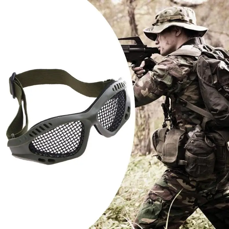Открытый Пейнтбольные очки Охота Airsoft чистая очки Тактический средства ухода для век защитные очки Спорт металлической сеткой очки пеший туризм