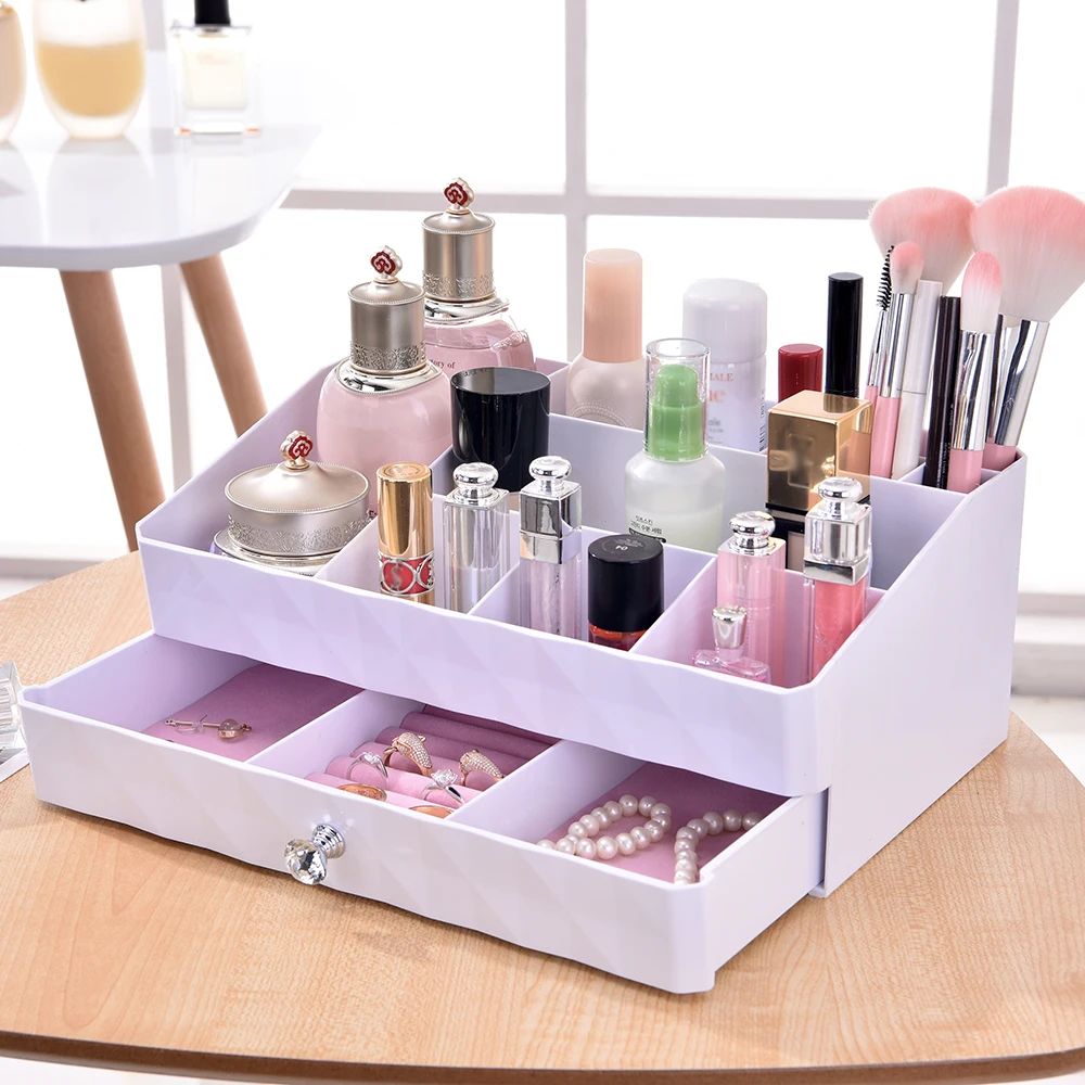 Пластиковая коробка для хранения косметики и органайзер держатель ручек с 1