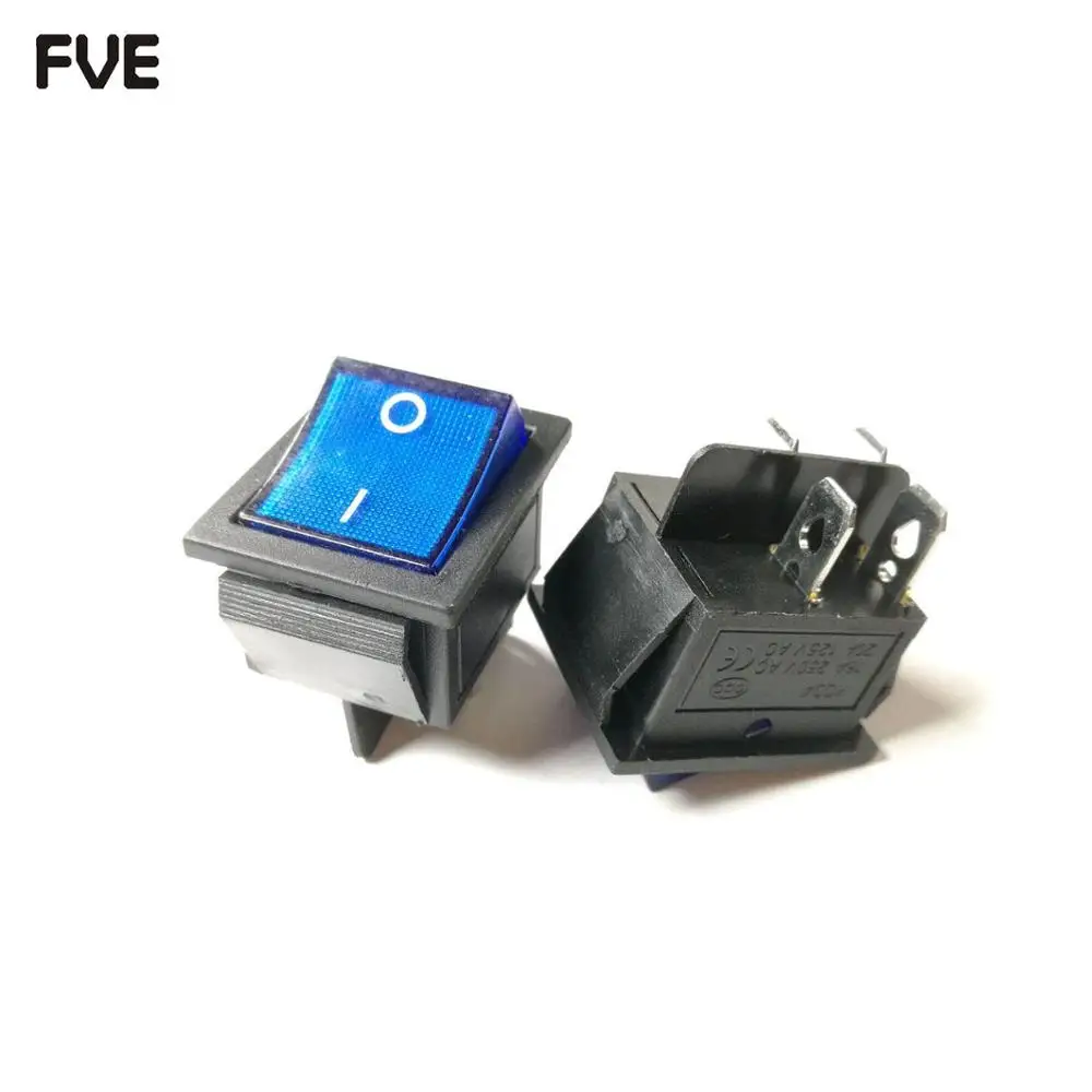 1 шт. KCD4 клавишная кнопка выключателя питания ВКЛ ВЫКЛ 2 положения 4 контакта со