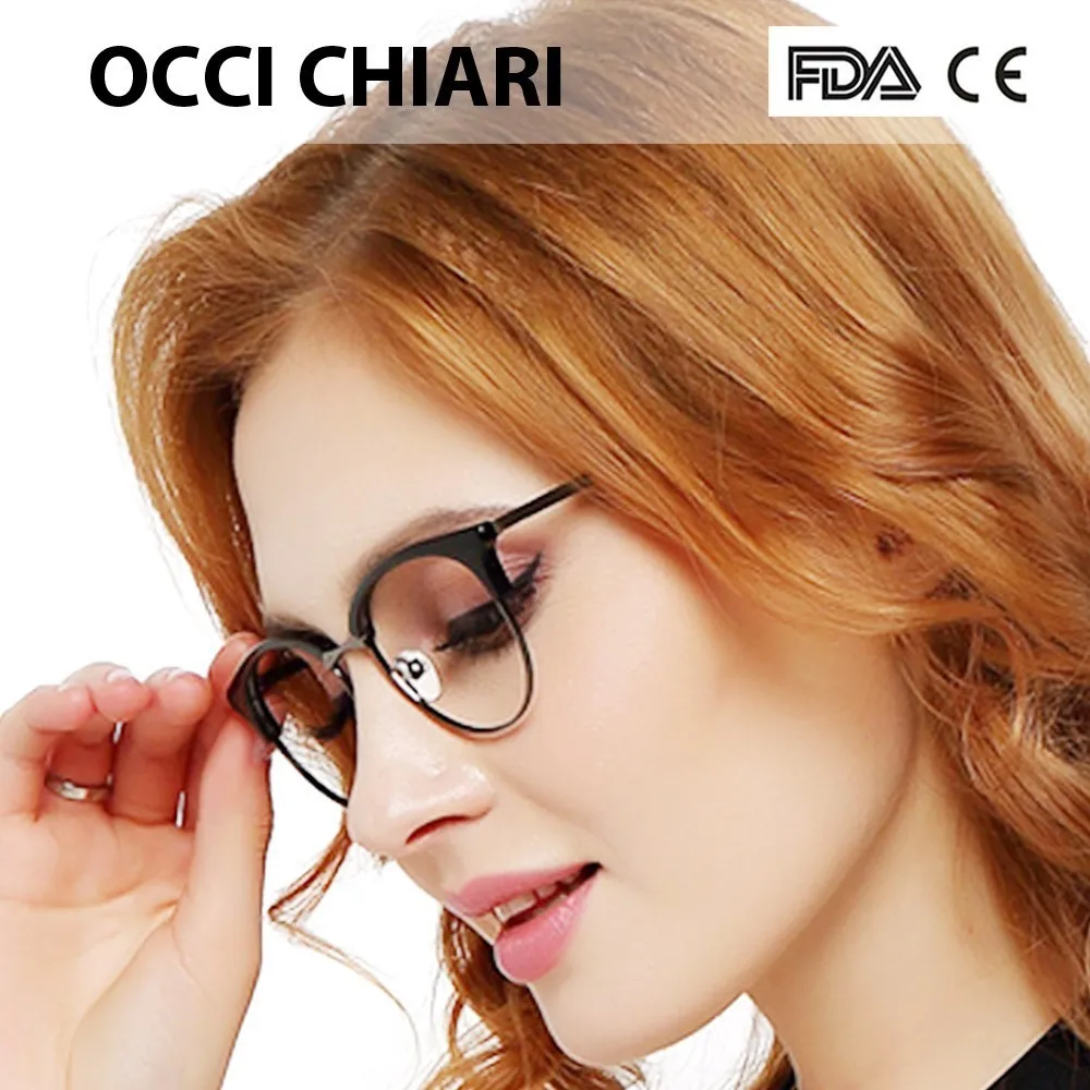 OCCI CHIARI, прозрачные очки, Ретро стиль, нержавеющая сталь, металлические очки, очки, очки для близорукости, оправа для очков, для женщин и мужчин zein