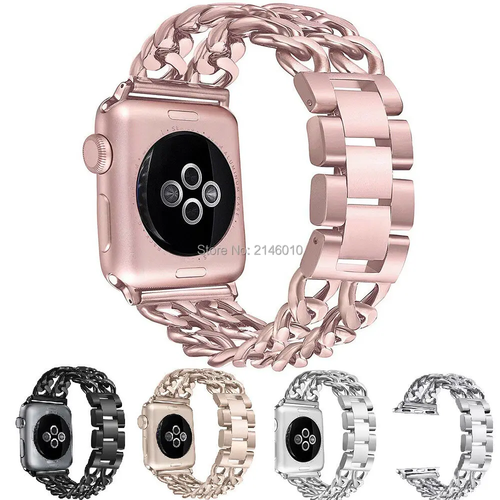 

Cowboy Chain Strap Stainless Steel Band for Apple Watch 40mm 44mm 38mm 42mm