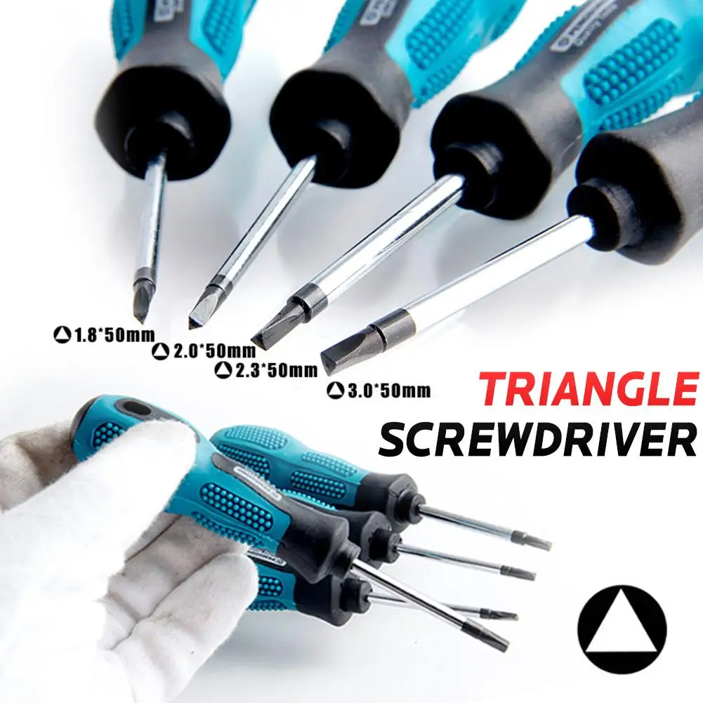 

NEW Triangle Screwdriver Set 1.8 / 2 / 2.3 / 3mm CR-V TPR Handle For Electrical in stock