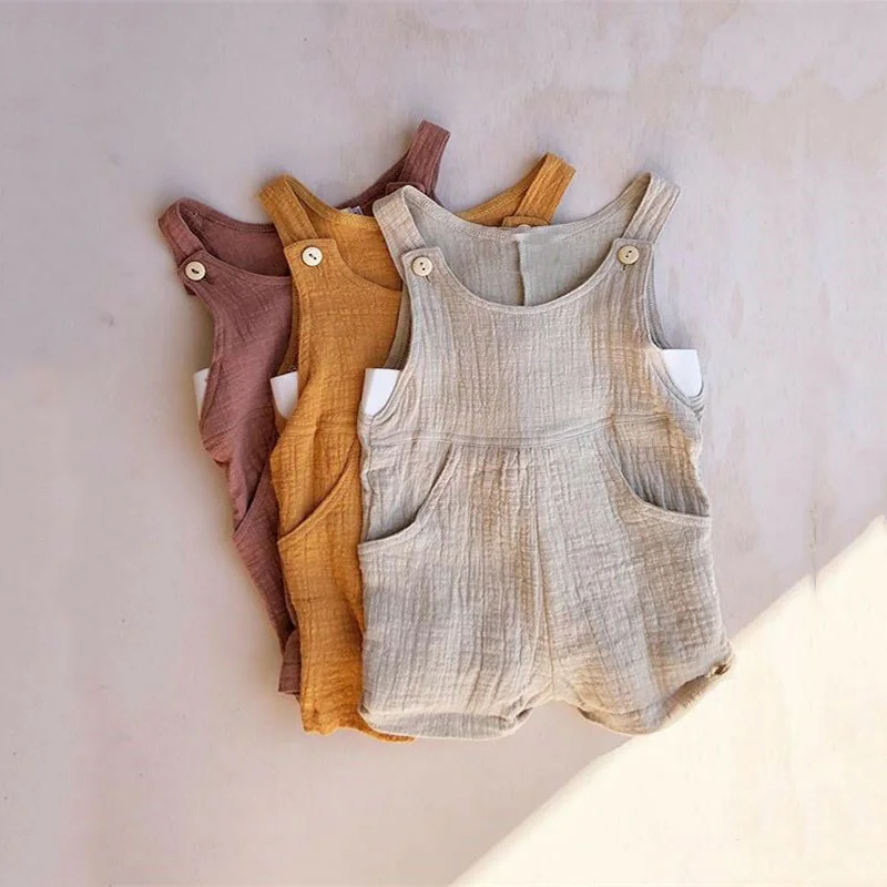 Pudcoco/Высококачественный Детский комбинезон без рукавов для маленьких девочек и