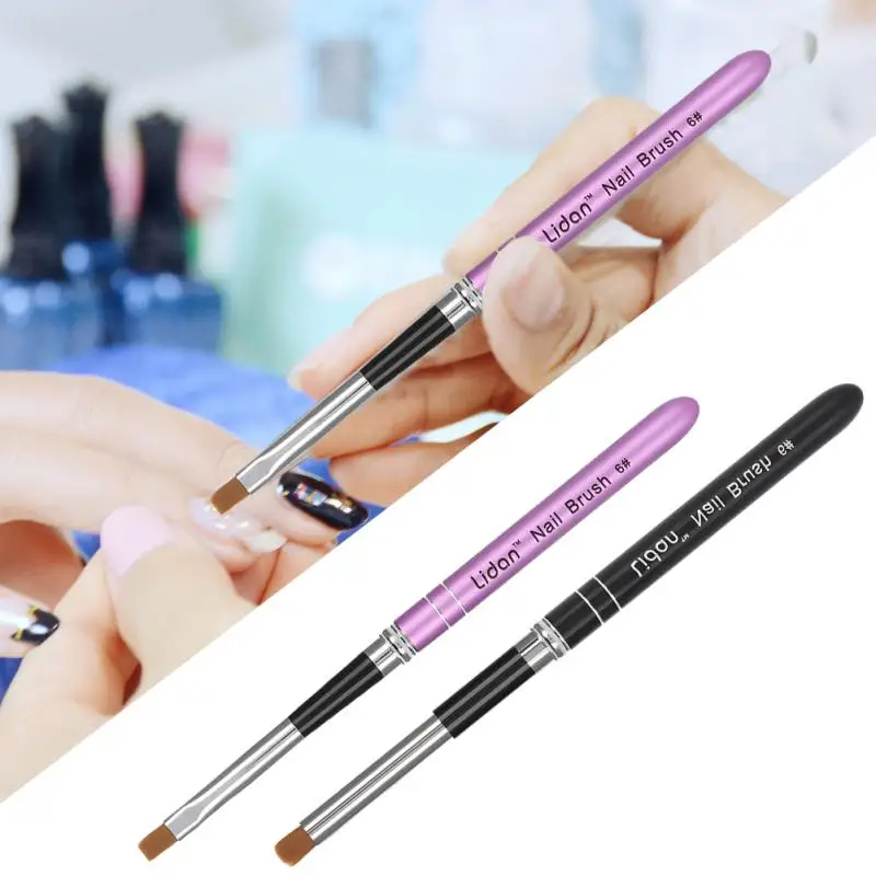 Nail Art Brush Pen Detachable Metal Flat Carving Polish Gel UV Painting Drawing Line Tool Flower Design Manicure Tips | Красота и