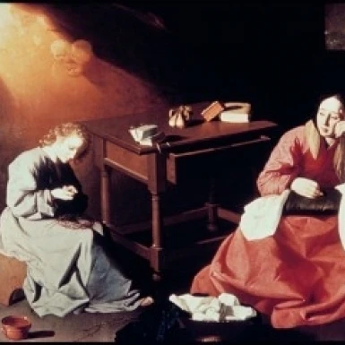 Священный дом Назарета Francisco de Zurbaran (1598-1664 испанский) плакат печать (24x36) | Дом и сад