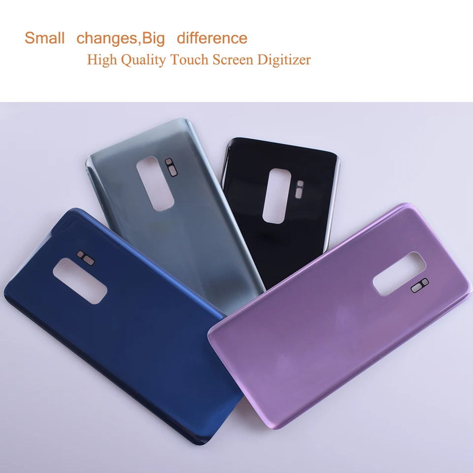 10 шт./лот для Samsung Galaxy S9 + Plus G965 G965F SM корпус аккумуляторная крышка задняя Корпус