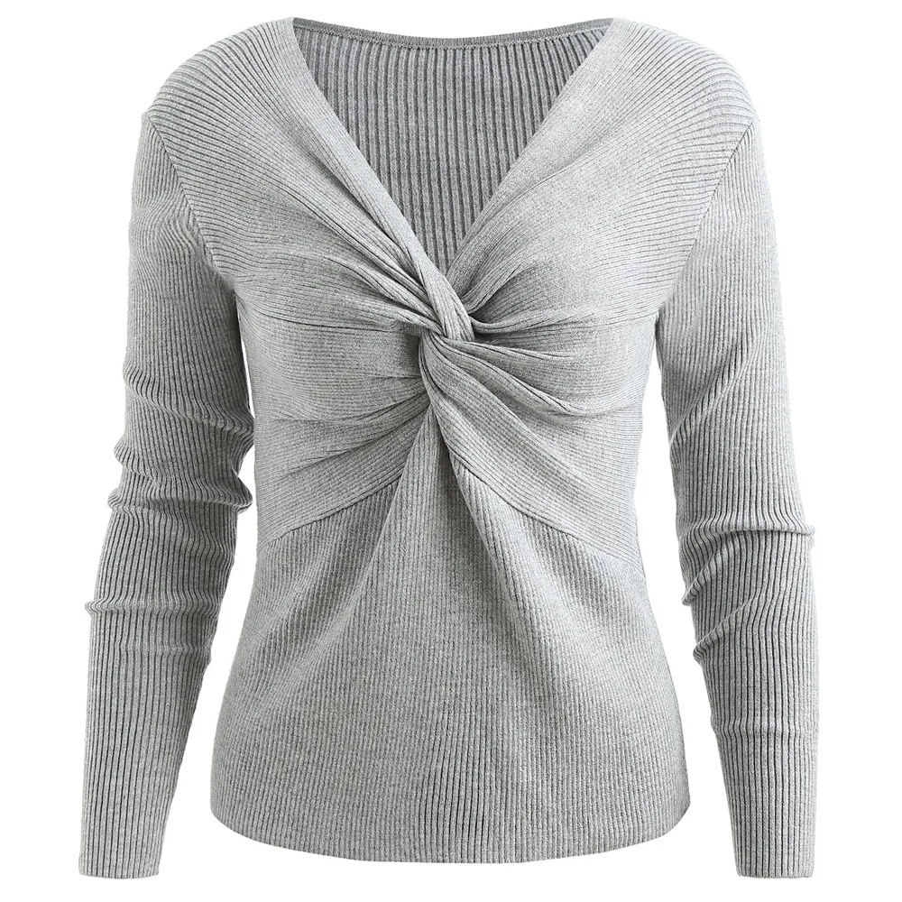 Warm Women Sweater V Neck Autumn Winter Knitted Femme Pull High Elasticity Soft Female Pullovers Casual Top Basic Jumper | Водолазки