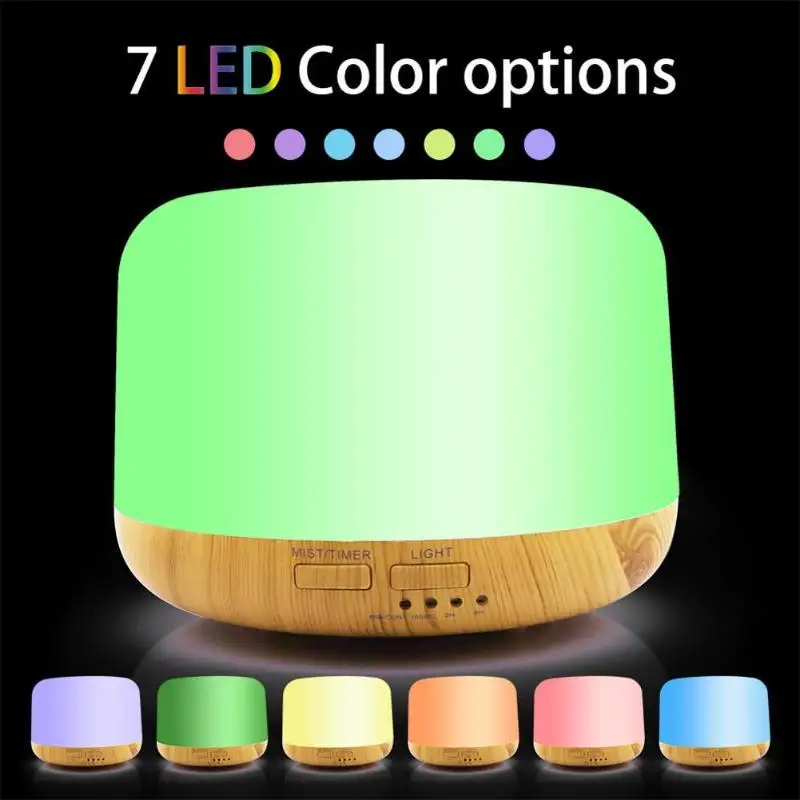 300ml Ultrasonic 7 Color LED Lamp Flashlight Timing Air Humidifier Aromatherapy Essential Oil Mist Aroma Diffuser for Home | Бытовая