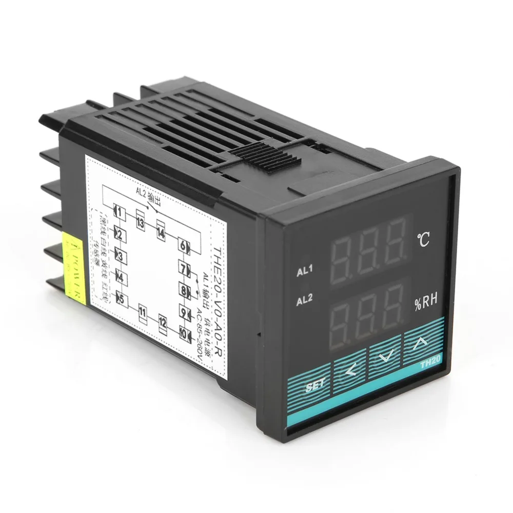 Digital Temperature Humidity Controller Thermostat Two Channel Relay Output Heating Humidification Cooling Dehumidification 2019 |