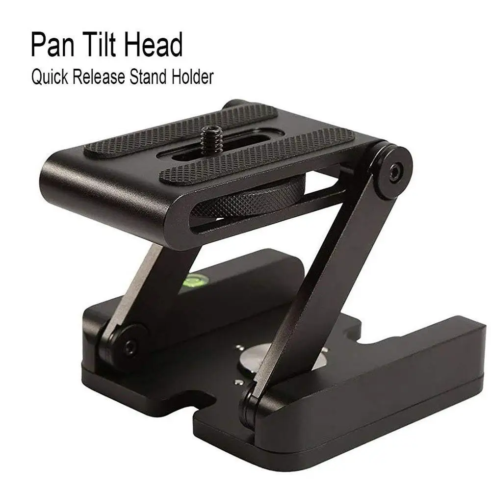 

Flex Tilt Tripod Head Aluminum Folding Tilt Head Quick Release Plate Stand Mount Spirit Level For Phones Camera d25