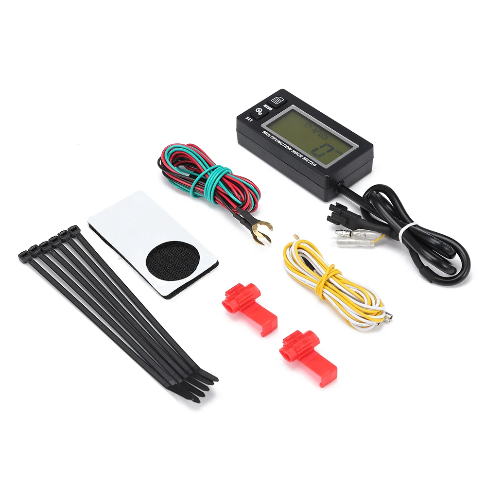 HM028 LCD Многофункциональный счетчик часов Тахометр для небольшого двигателя лодки
