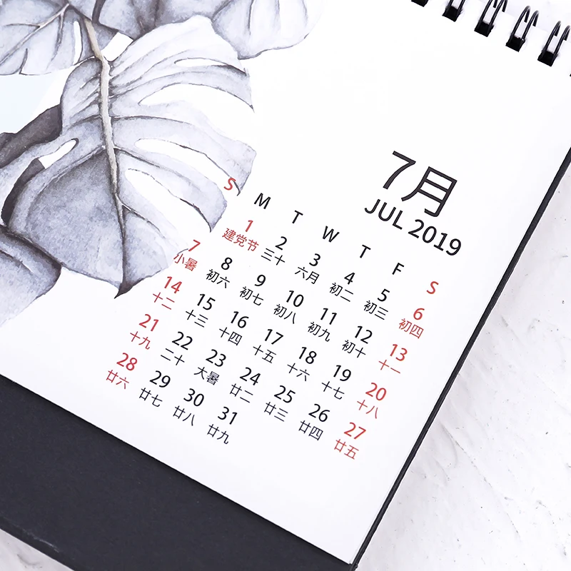2019 Новый каваи мультфильм Календарь 16 8*15 см расписание план рабочего стола