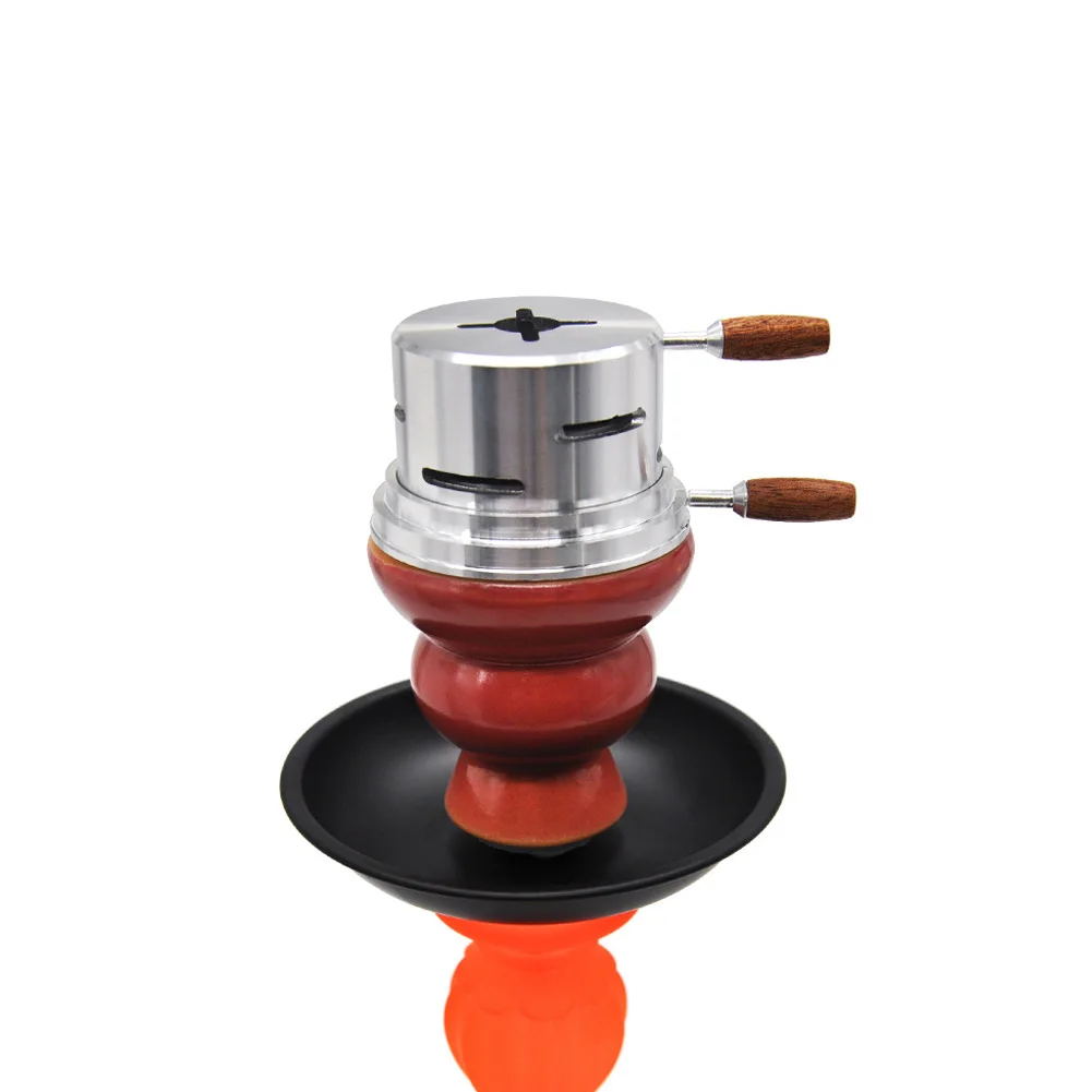 Professional Heat Keeper Double Handle Carbon Box Aluminum Alloy Hookah Shisha Burner Smoking Charcoal Stove |