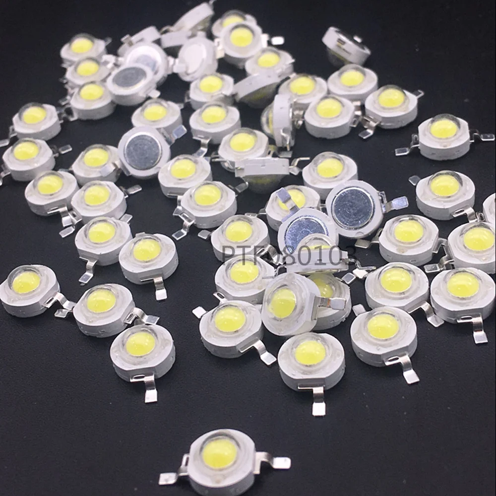 100 шт. LED 3 Вт диодные высокие бусины силы белый светодиод Яркость белые Диоды Alta