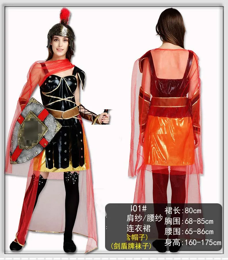New Women Female Ancient Rome Italy Warrior Soldier Cosplay Costume Fancy Dress Outfit Carnival Masquerade Party Costumes Purim |