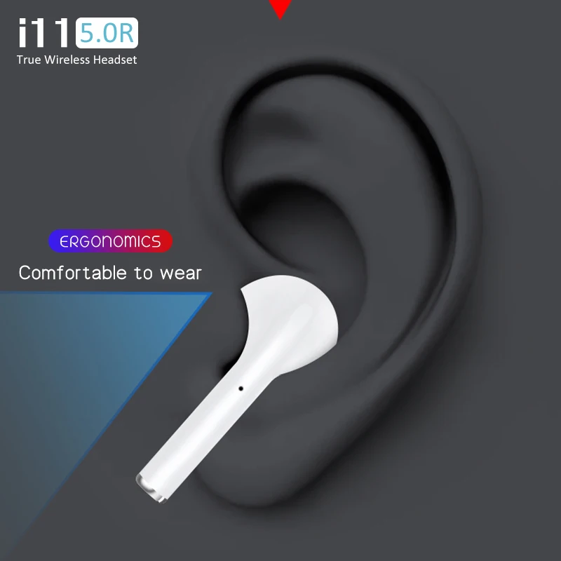 Беспроводные наушники bluetooth гарнитура i11 Tws 5 0 сенсорные бинауральные спортивные