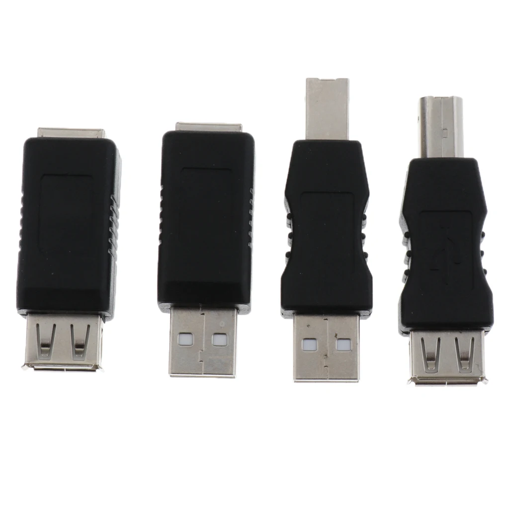 Адаптер конвертер MagiDeal 4 в 1 с USB Type A на B для принтера сканера адаптер
