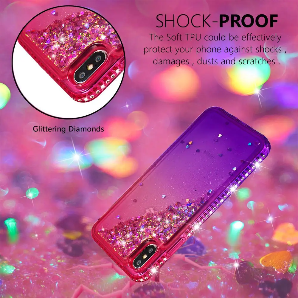 KISSCASE цветной блестящий чехол для iPhone 6 6S 7 8 Plus X градиентные цветные чехлы