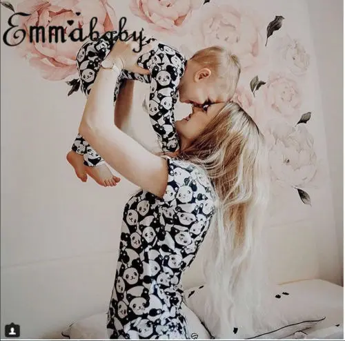 Комплект одежды для сна из 2 предметов женщин и детей Одинаковая одежда с