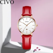 CIVO лучший бренд класса люкс для женщин часы женские часы хронограф римские Золотые женские кварцевые наручные часы Relogio Feminino