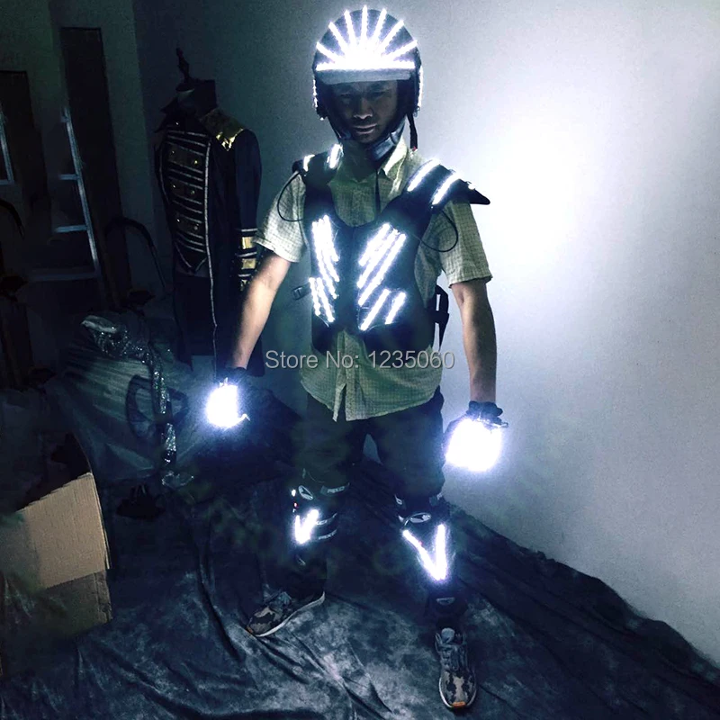 Бесплатная доставка светодиодный освещения Броня жилет сияющими Armour с очки