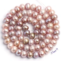 high quality 5x7mm light purple natural freshwater pearl rondelle shape diy gems loose beads strand15 jewelry making w855