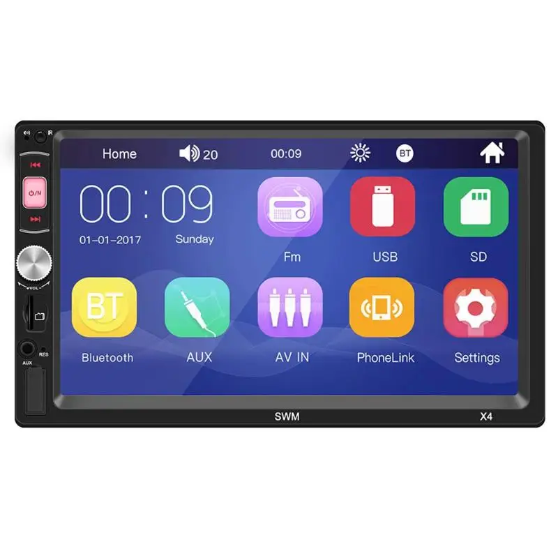 SWM X4 7 inch 2Din Car Stereo MP5 Player FM Radio Bluetooth 4.0 USB AUX Rear view Video Input Steering Wheel Learning Function | Автомобили