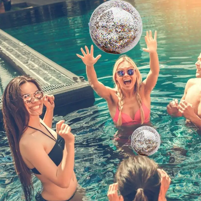 

40/30 см прозрачный водная игрушка мяч Блестки бассейн надувной пляжный мяч подарок для детей отдых на открытом воздухе спорта