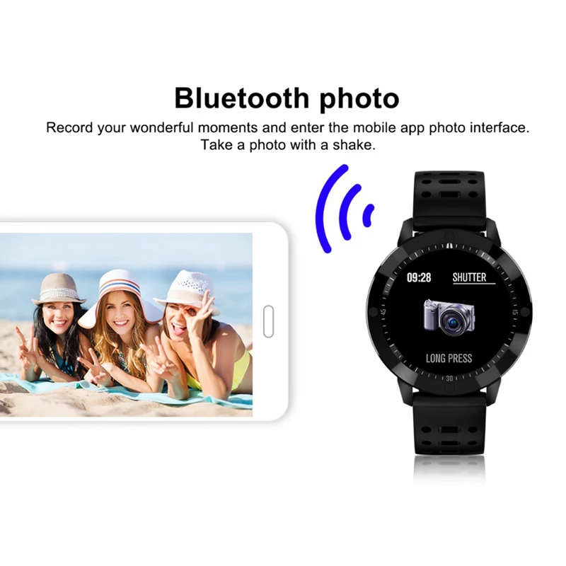 CF58 1 3 ''ips HD цветной экран Smartwatch для мужчин и женщин водонепроницаемый кровяное