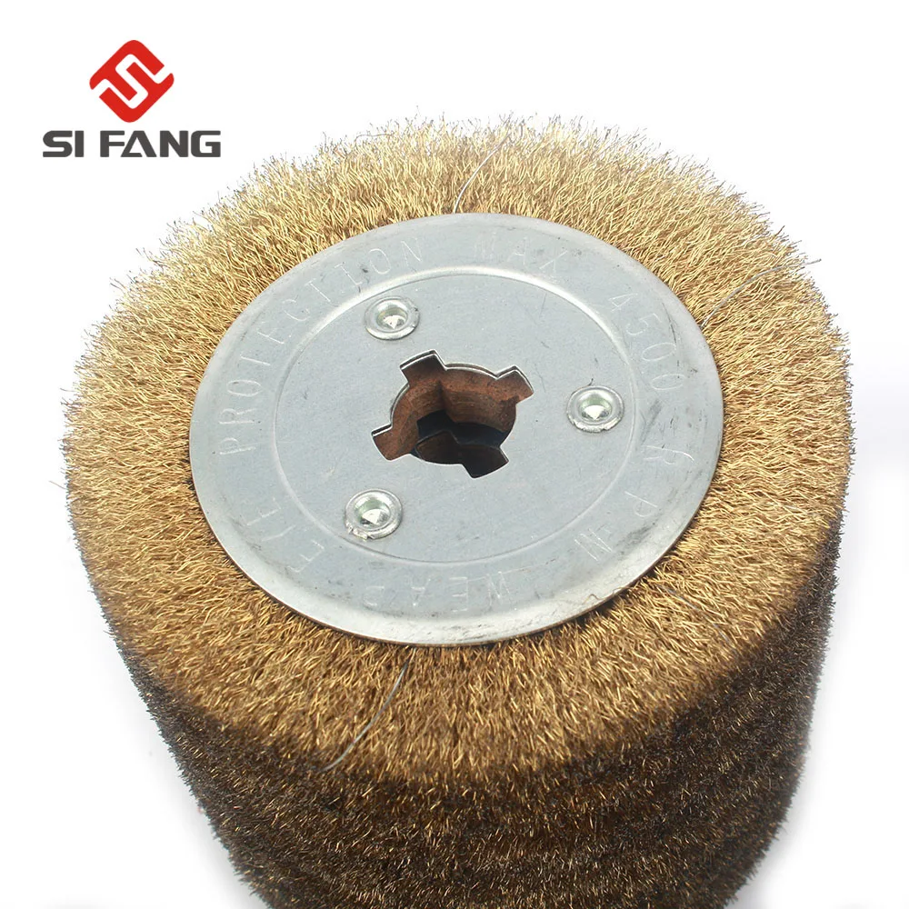 

5" Steel Wire Drawing Polishing Burnishing Wheel Metal Removal Grinding Abrasive Tool 120*100*20mm for Electric Striping Machine