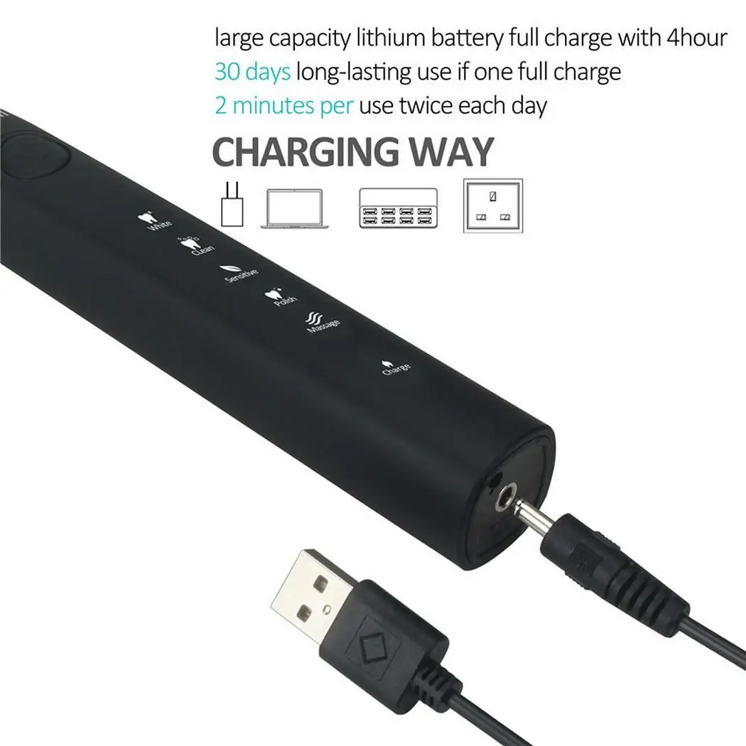 Уход за зубами и деснами USB Перезаряжаемый электрический набор зубных