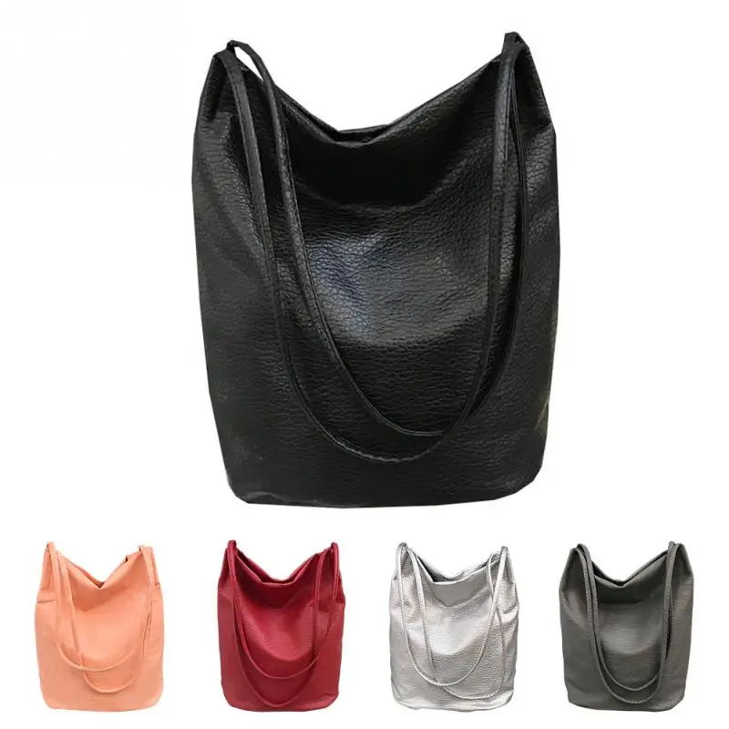 Женские кожаные сумки черные на плечо женские через Большая вместительная