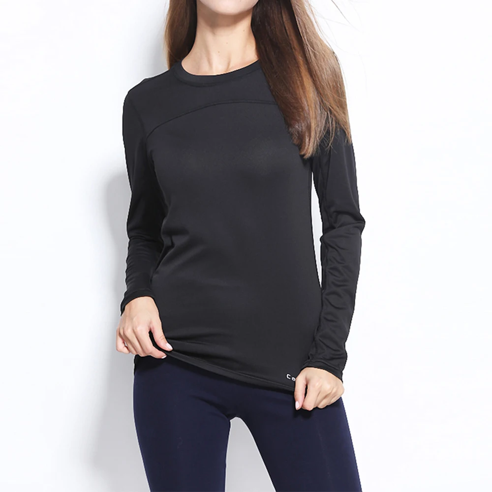 Однотонные футболки с длинным рукавом для женщин компрессионные колготки йоги