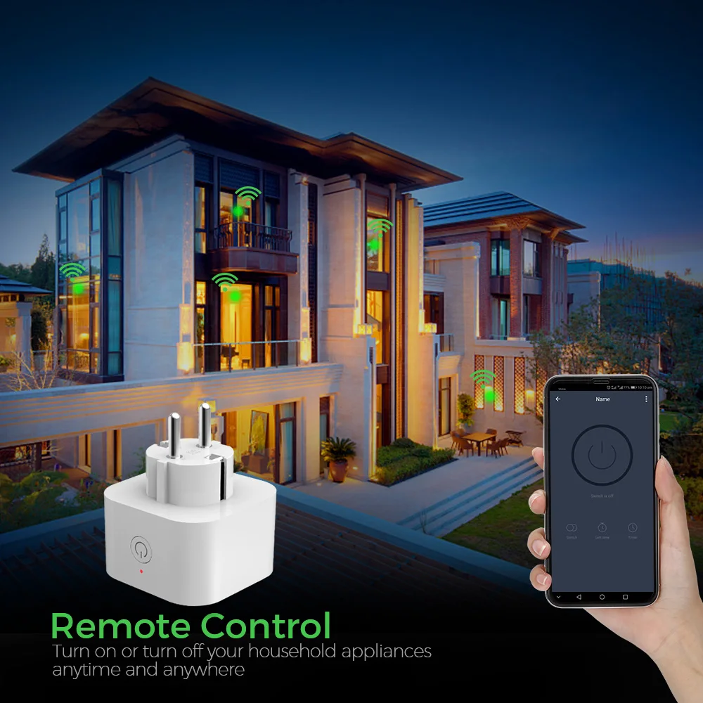 2 шт. Elelight PE1004T умные розетки с дистанционным управлением функцией синхронизации